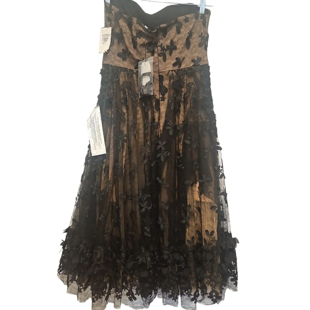 NWT Dress The Population Strapless Cocktail Midi Dress sz L - Picture 9 of 14